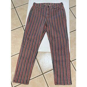 American Eagle mom jeans womens 2 26 x 27 stretch tapered striped pink